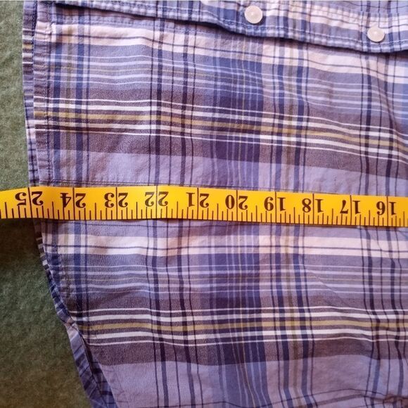 Liz & Co XL Button U Top 3/4 Sleeve Check Pockets GrayLightweight Women's Shirt. - Picture 4 of 5